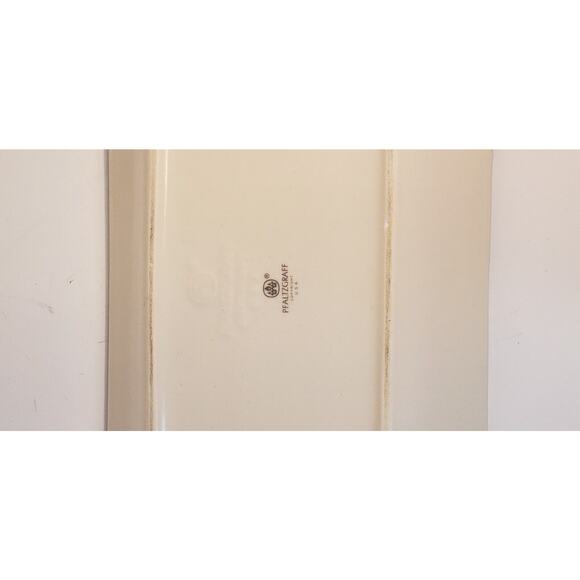 Pfaltzgraff Nordic Christmas Basketweave Bread Platter 12" Holiday Stoneware - Picture 8 of 12